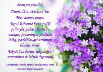 Sveikiname Jus Tėvo dienos proga!