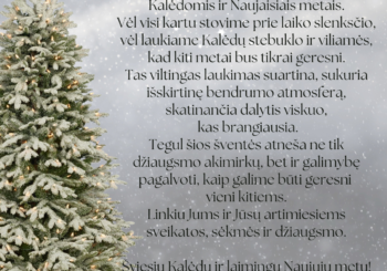 Sveikinimas šv. Kalėdų ir artėjančių Naujųjų Metų proga 🎄🎄🎄